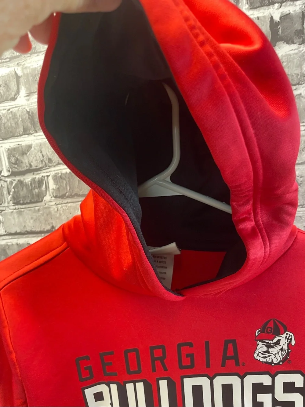 Champion red hooded